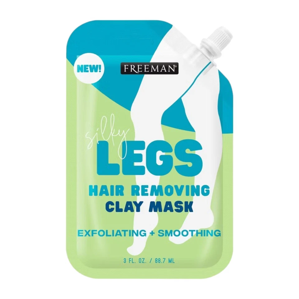 2x Freeman Silky Legs Clay Hair Remover Mask | Exfoliate & Smooth 88.7ml - Image 2 of 4