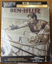 Ben-Hur 4K Steelbook Brand New Sealed Free Shipping Securely In A Box Ben Hur