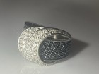 VTG Sterling Silver Black & White CZ Pave GOTHIC Cocktail Ring Size 6.5 9g — photo 2
