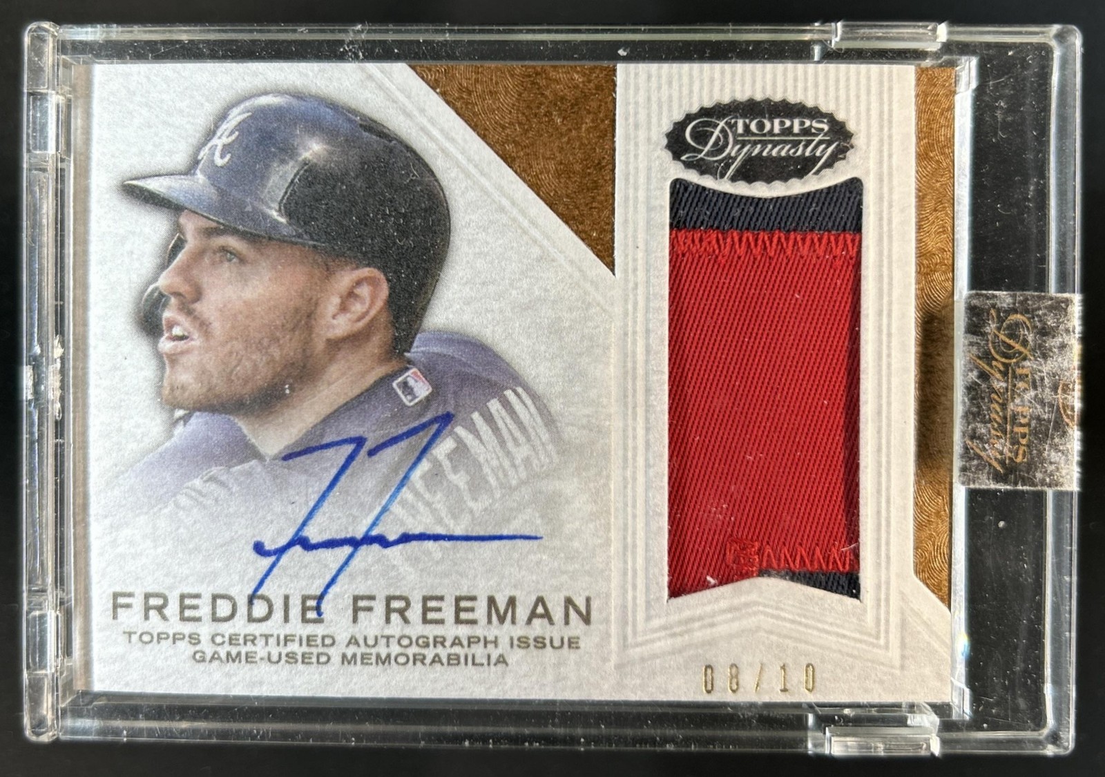 2016 Topps Dynasty Freddie Freeman Auto Autograph Patch #/10 Braves