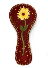 Fitz and Floyd Country Garden Yellow Daisy Flower Spoon Rest Hand Painted