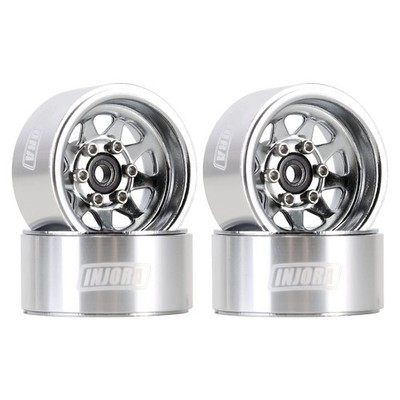 INJORA 1.0 Beadlock Wheel Stamped Steel Beadlock Deep Dish 1.0 Wheels for Axi...