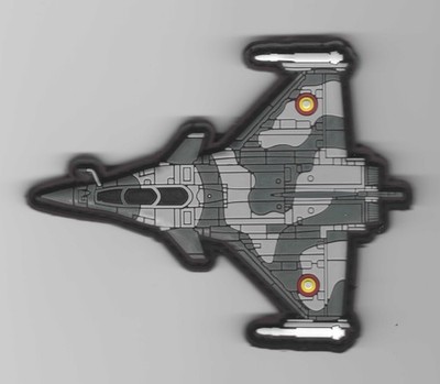 Qatar Emiri Air Force Shoulder Patch Rafale Fighter Jet Top View