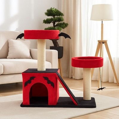 Halloween Cat Tree Tower Condo Scratching Posts Activity Center Furniture Toys