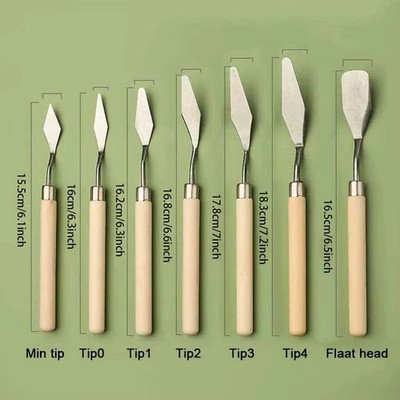 Palette Knives Set of 5 Stainless Steel Painting Spatula Art Mixing Tools
