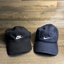 Lot Of 2 Nike Infant Adjustable Hat Cap Unisex Black Navy