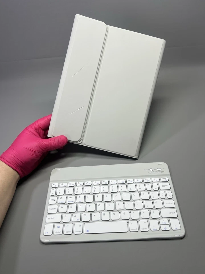 Slim Tastatur Etui Abdeckung Grau Ständer Abnehmbar Magnetisch für iPad A16 10,9/11" Zoll