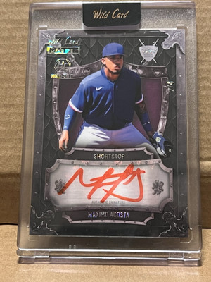 Maximo Acosta Weekend Warrior Blue Ink Auto Autograph #2/4 2024 Wild Card Matte