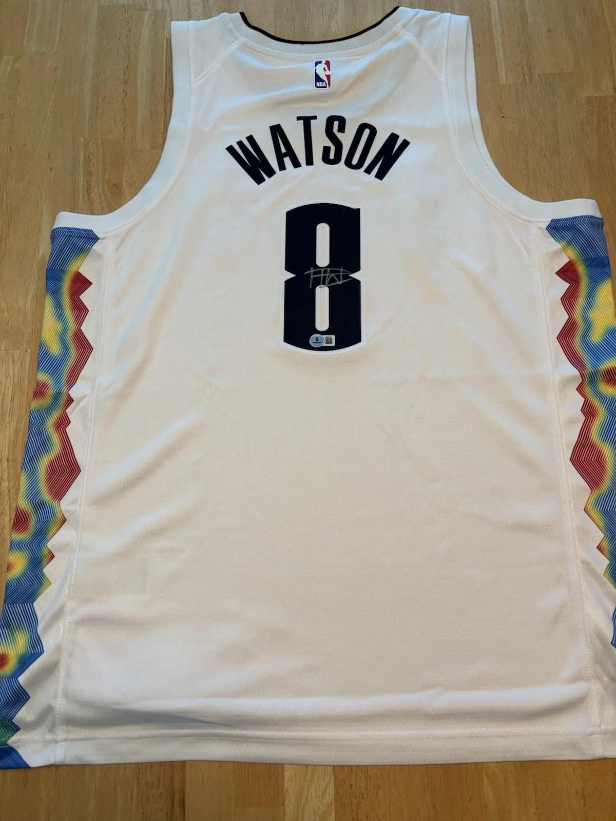 Peyton Watson Signed Denver Nuggets City Edition Jersey Beckett BAS COA