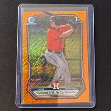 🔌IU 2026 BOWMAN CHROME ORANGE SHIMMER 1ST JASE MITCHELL /25