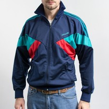 Adidas 80s Track Jacket Vintage Trefoil Logo Oldschool US S, D5