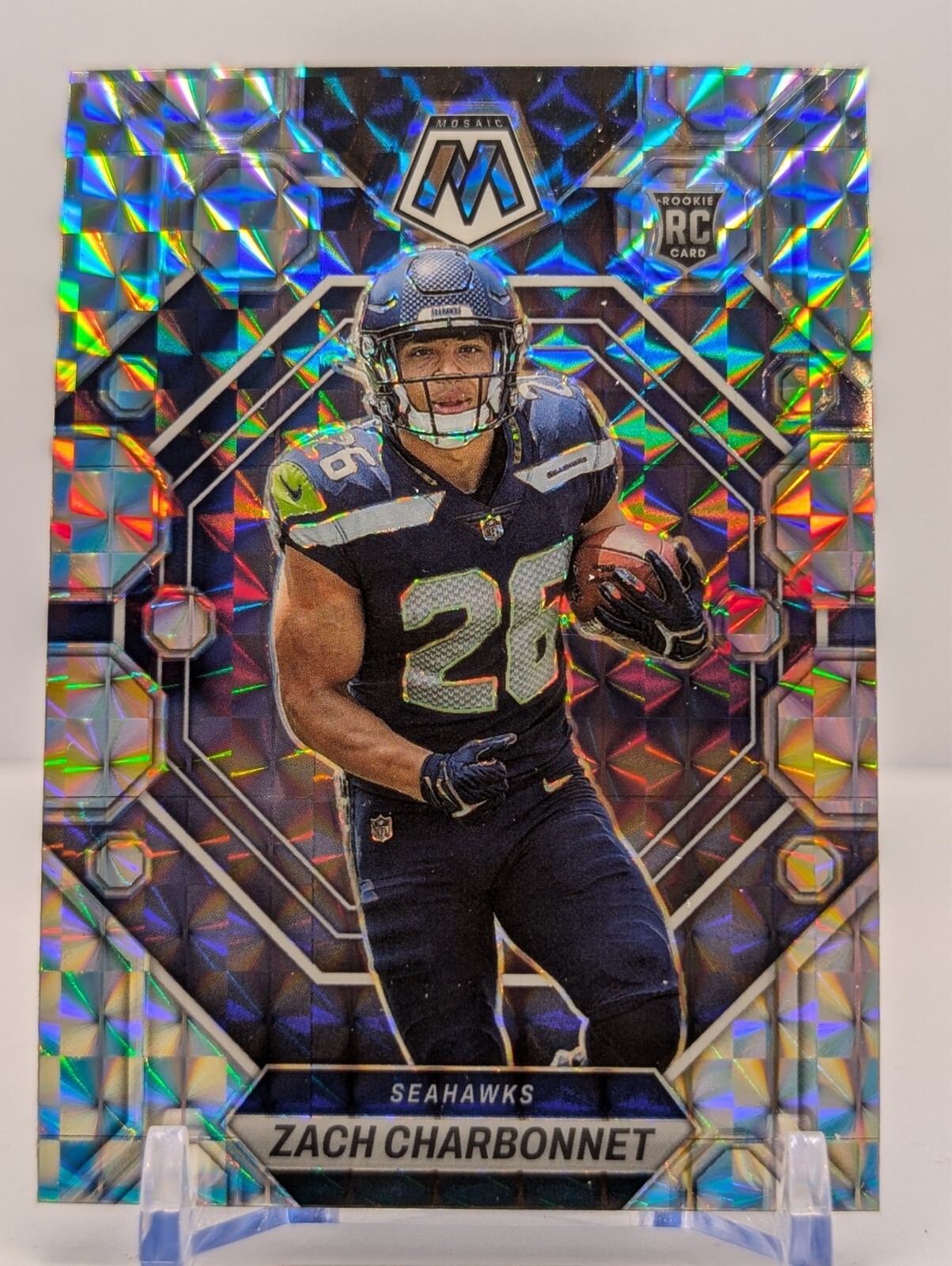 2023 Panini Mosaic - Silver Mosaic #379 Zach Charbonnet (RC)