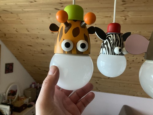 Kinderzimmerleuchte Kinderlampe Deckenleuchte Zoo Tiere bunt Massive Metall E27 - Bild 7 von 13