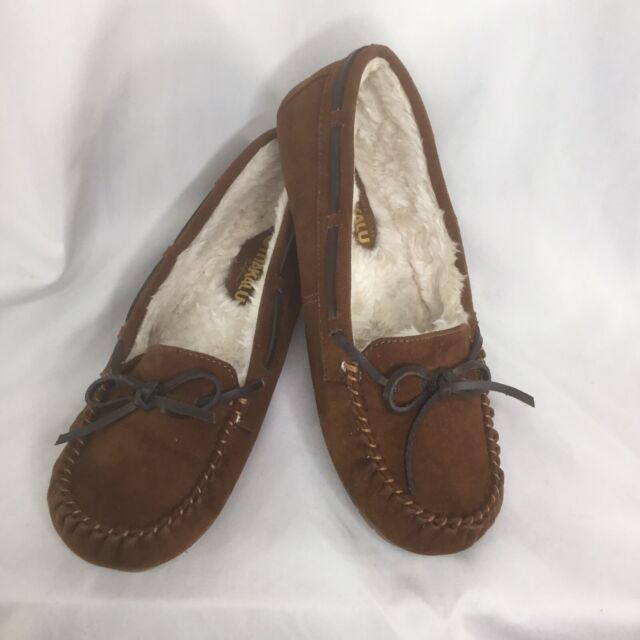 Makalu Moccasins Brown Shoes Faux fur lined Womens sz 7 Preowned | eBay