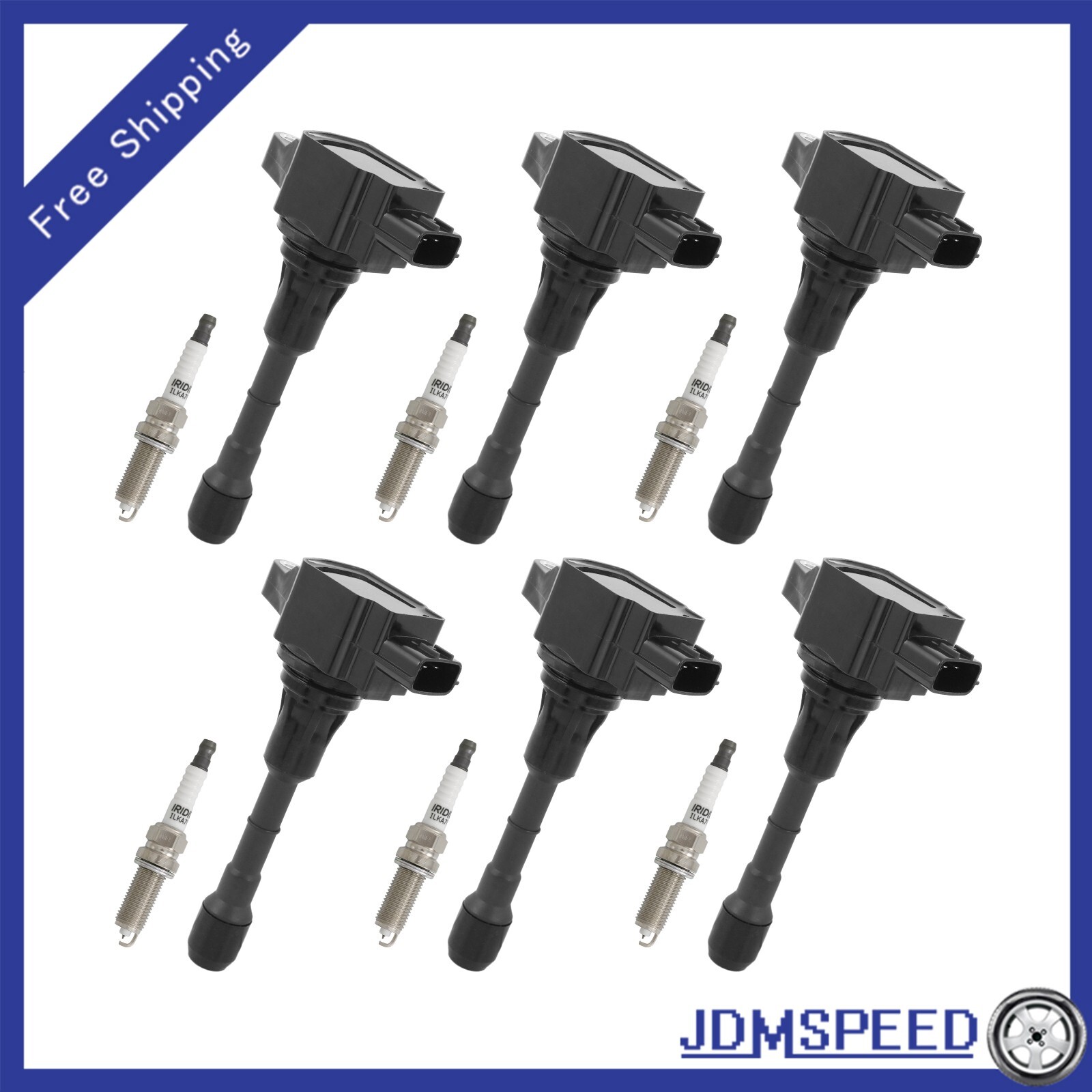 High-Performance 6Pack Ignition Coils & Iridium Spark Plugs for 2009-2019 Nissan Maxima 3.5L V6