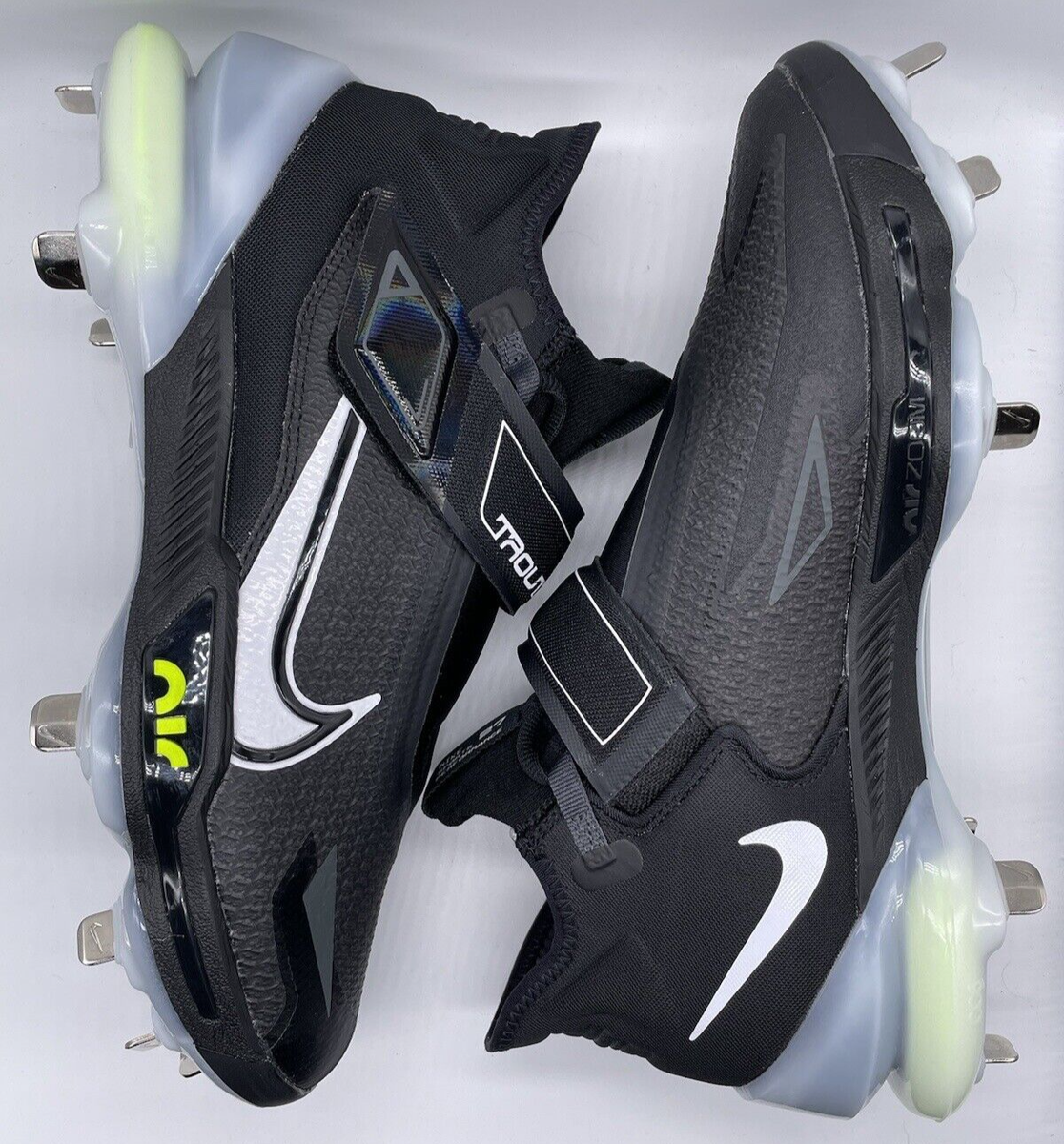 Nike Force Zoom Trout 8 Elite \'Black White Volt\' 2022 Men\'s Baseball Cleats Sz 8 Nike Force Zoom Trout 8 Elite Black White Volt CZ5913-010  main image 2