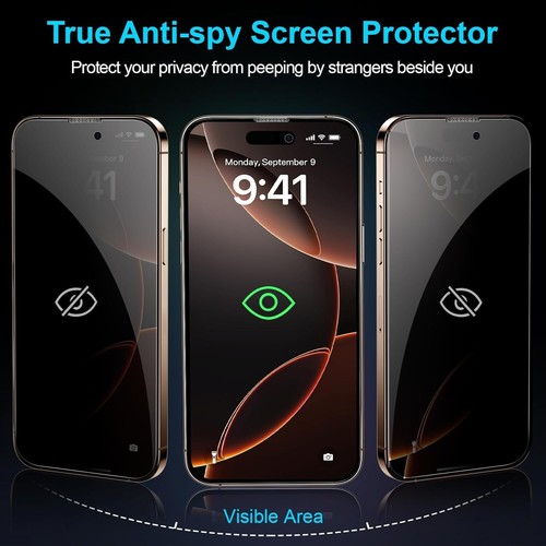 1x Clear Case + 2x Privacy Hartglas Displayschutzfolie für alle Apple iPhone - Bild 3 von 8