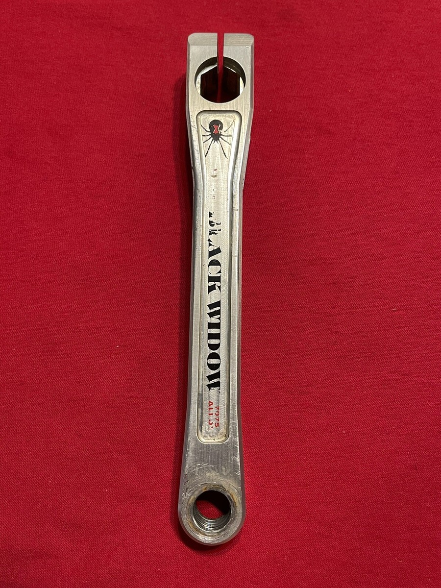 BLACK WIDOW 175mm SILVER LEFT NON DRIVE SIDE CRANK ARM OLD