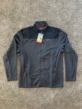 ORVIS Bonded Mesh Full Zip Fleece Zip Up Jacket | Mens Medium | NEW! | Black Red