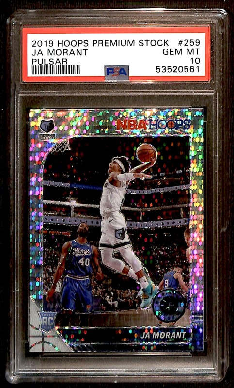 2019-20 Hoops Premium Stock Rookie Pulsar Ja Morant #259 PSA 10 ES6