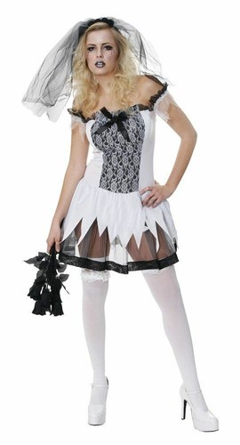 Giovane Sexy la Sposa Cadavere Costume Halloween Zombie Costume Da Donna  Taglia 8-12 | eBay