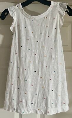 LOFT Bohemian Embroidered Dot Open Back Size S Flutter Sleeve Pullover T Shirt