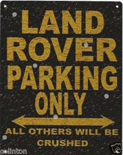  LAND ROVER PARKING METAL SIGN RUSTIC VINTAGE STYLE 8x10in 20x25cm garage   