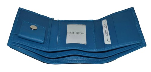 KIDS WALLET SMALL TRIFOLD NEW BLUE VERY CUTE WALLET GIFT IDEA FREE SHIPPING - Picture 3 of 4