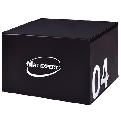 24'' PVC Soft Foam Jumping Box Plyometric Exercise Black