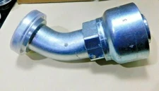 Parker 11743-24-24 Adpt 45 Deg 1-1/2 Code 61 Flange X 1-1/2 Hose Steel,NEW