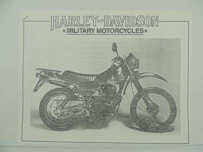 COPY Vintage 1986 Harley MT500 Military Motorcycles Brochure L3217