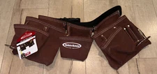McGuire Nicholas Carpenter Tool Belt Leather Pouches Contractor Nail Apron