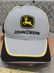 JOHN DEERE *BLACK /& YELLOW* Twill Mesh CAP HAT *BRAND NEW*