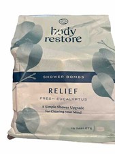 Body Restore Shower Bombs Relief 15 Pack Fresh Eucalyptus - NEW