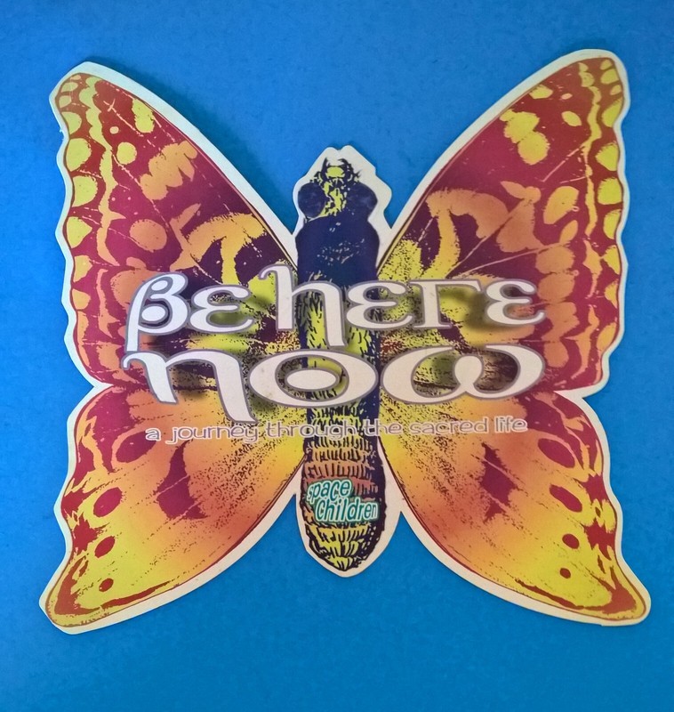 Be Here Now Butterfly Rave Flyer 1996 San Francisco RARE Beautiful Vintage :)