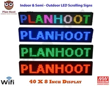 40X8 INCH WIFI USB LED PROGRAMMABLE SCROLLING SIGN FOR SEMI OUTDOOR INDOOR USE