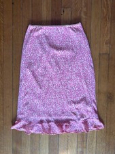 Wild Fable Womens Size Small Pink Floral Midi Skirt