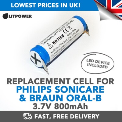 Ersatz Akku für Philips Sonicare & Braun Oral-B - 3,7V (800mAh) Lithium