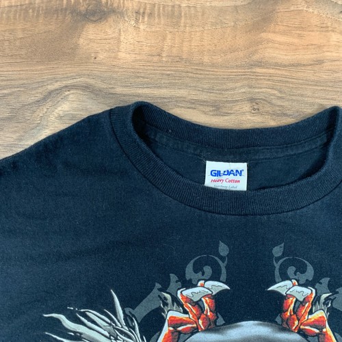 T-shirt uomo GILDAN draghi e teschio taglia media grafica arte - Foto 2 di 5