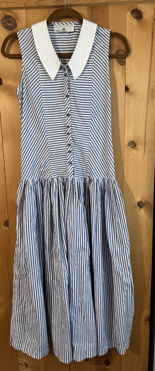 sachin and babi light blue dress Ralph Lauren + Striped Waffle-Knit Drop-Waist Dress