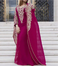 SALE Luxury Embroidery Work Moroccan Dubai Kaftan Wedding Bridesmaid Dress 27