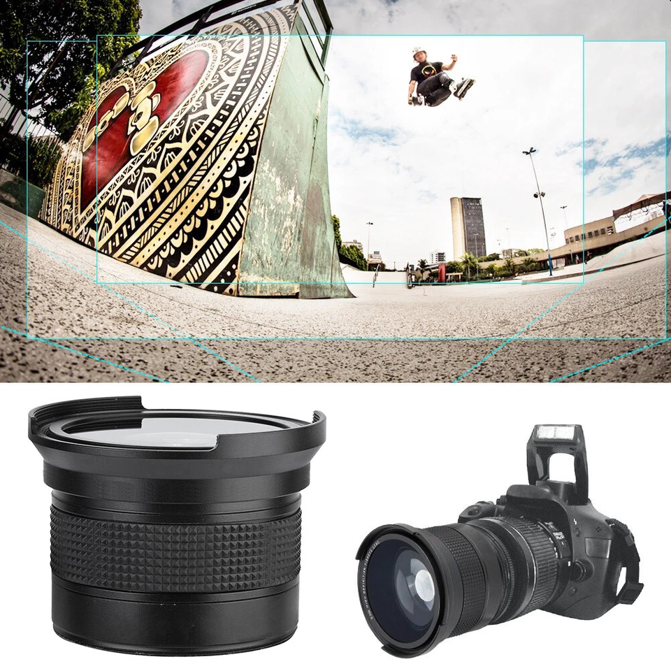49mm/52mm/55mm/58mm 0.35X Universal Wide Angle Fisheye Lens for SLR DSLR Camera  - Image 3 of 4