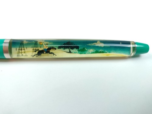 VTG TEXAS THE LONE STAR STATE HORSE RIDER Floaty DENMARK ESKESEN Ballpoint Pen - Picture 2 of 3