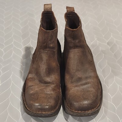Born Hemlock Castagno Chelsea Boots Distressed BROWN H32623  display picture 1
