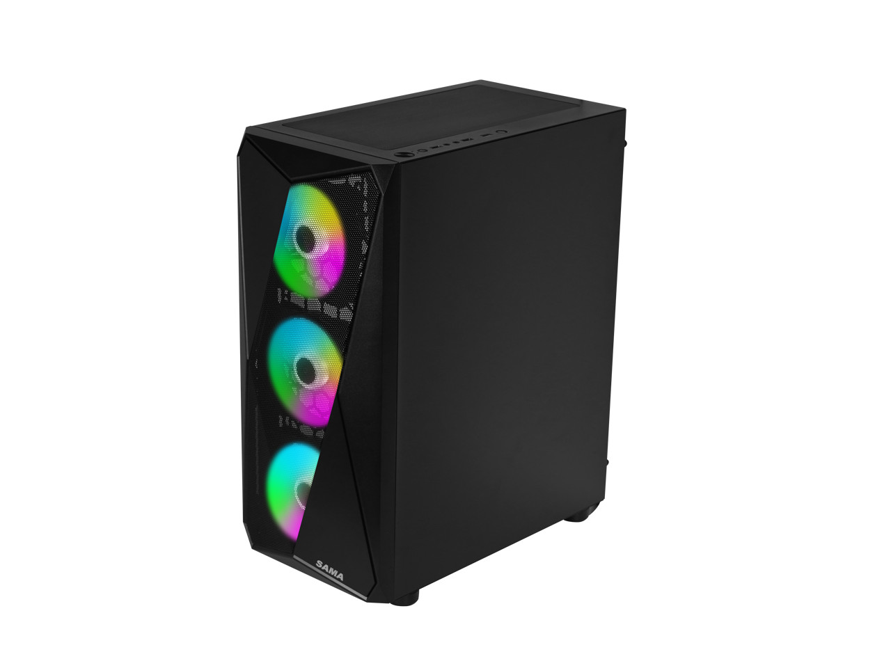 Sama 3313 Black USB30 Корпус игрового компьютера Micro ATX Tower из закаленного стекла с 4