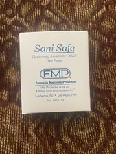 Sani Safe Hydrion Quaternary Ammonia "QUAT" Test Paper P/N 142-1159 (8/25)