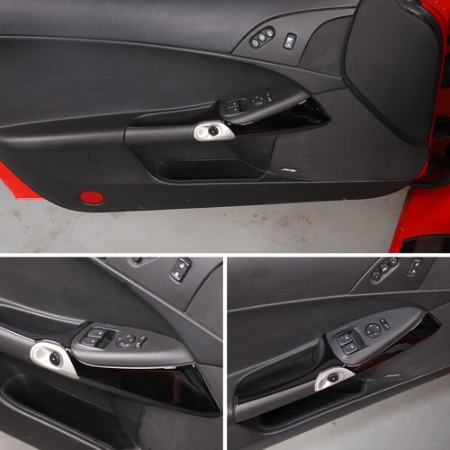Gloss Black Interior Door Handle Trim Styling Sticker For Corvette C6 2005-2013 - Picture 12 of 12