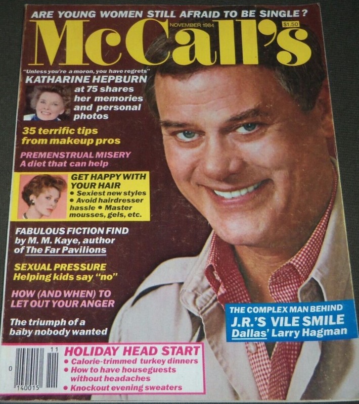 1984 NOVEMBER MCCALL'S MAGAZINE LARRY HAGMAN COVER DALLAS JR EWING