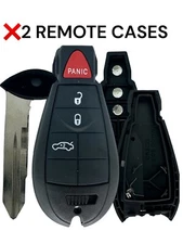 2 For 2008 2009 2010 2011  Dodge Charger  Remote Fobik Key Shell 4 Button