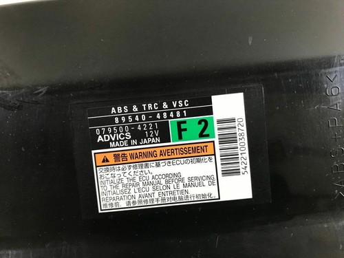 Lexus RX450H ABS Control Unit Module 2018 0795004221 894048481 ATT6467 - Picture 3 of 3